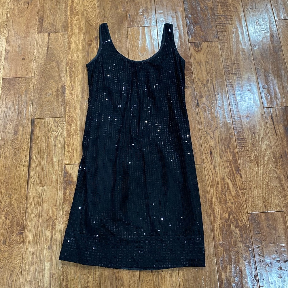 NWT Black Sequined Party Cocktail Baddie NYE Dress size 6